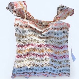 Colorful Lace Camisole Top
